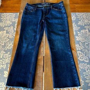 Old Navy Mid - Rise Flare Raw Hem Jeans